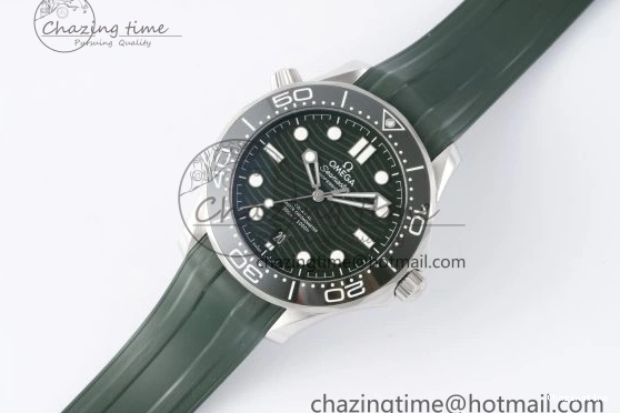 0321 Effortless Seamaster Diver 300M VSF 1:1 Best Edition Green Ceramic Green Dial on Green Rubber Strap A8800 V 7827